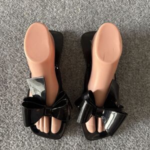 Jeffrey Campbell Sugary Jelly Bow Flip Flop Sandals Women’s 40 US 9 Thong Black